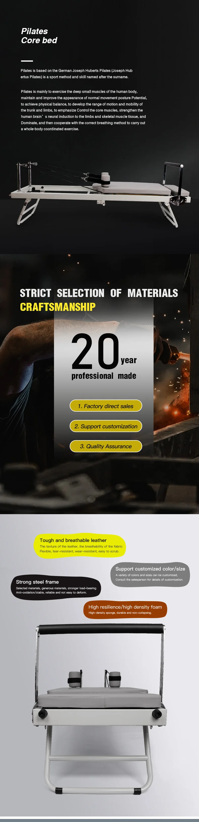 A must-have Pilates core bed for the gym, a large yoga body shaping equipment with a square box for precise core training Se3725968626b42359a6786beaf7a0c0eU