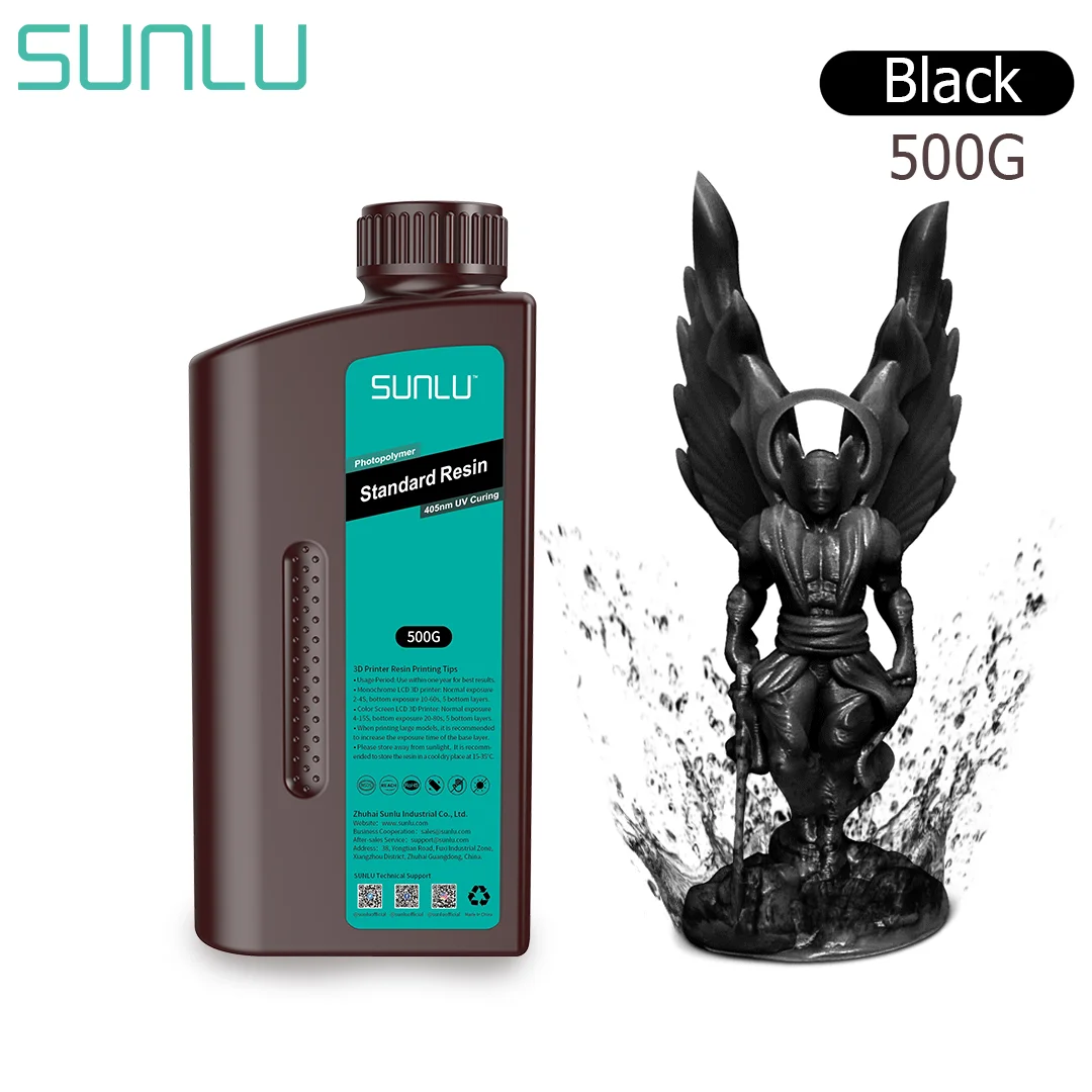 

SUNLU 405nm UV Resin 0.5KG 3D Printer High Precision Liquid Bottle Low Odor For LCD 3D Printer Material Photopolymer For LCD
