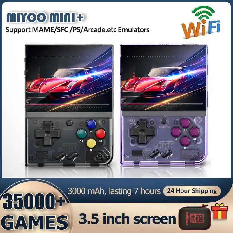 

MIYOO Mini Plus 3.5-inch IPS HD Screen Handheld Game Console Linux System 35000+ Games MIYOO MINI+Retro Console For PS/SFC/MAME