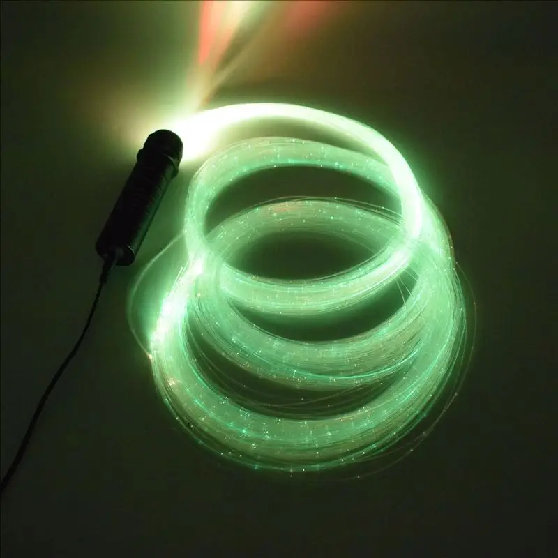 6W RGBW Fiber Optic Light Kit With Sparkle Flash Point PMMA Fiber Optic Cable for Decorate Lighting