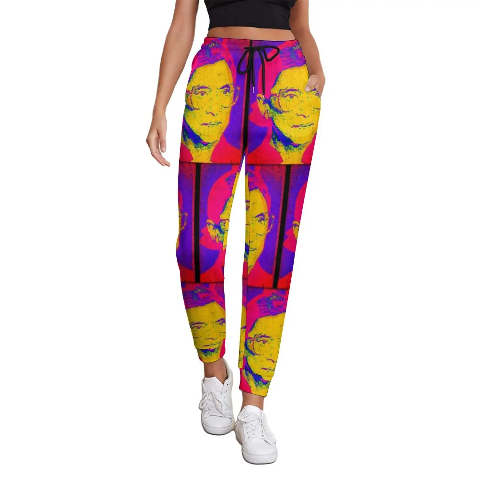 

Womens Rights Pop Art Jogger Pants Ruth Bader Ginsburg Vintage Big Size Sweatpants Autumn Ladies Graphic Aesthetic Trousers
