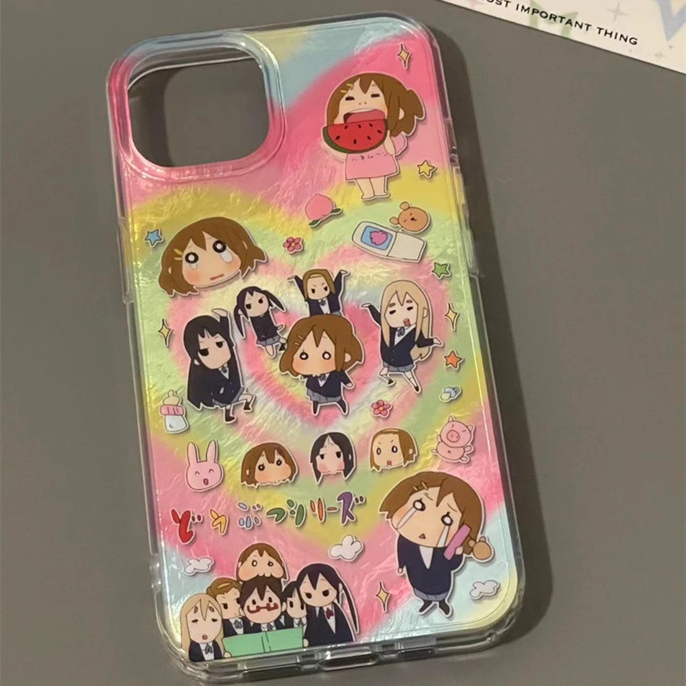 Anime K-ON Girls Feather Texture Hard Phone Case