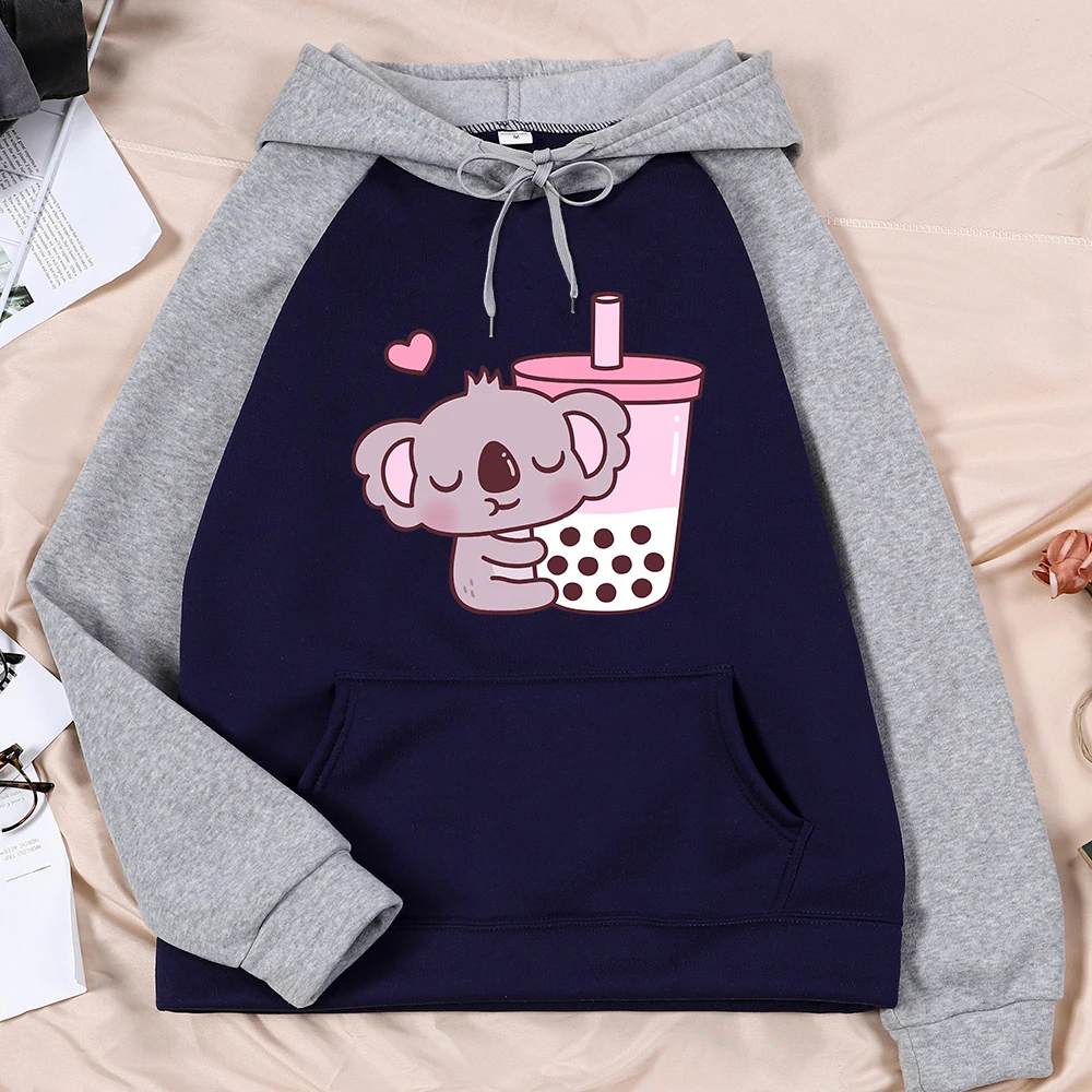 

Sloth Loves Milk Teaprint Men Hoodies Korean Street Sportswears Simple Full Sleeve Streetwear Autumn Shoulder Drop Male Pullover