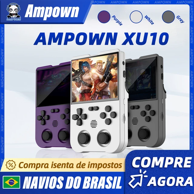 Ampown XU10 Handheld Game Console 3.5" IPS Screen 3000mAh Battery Linux System Built-in Retro Games Portable Video Game Console 1