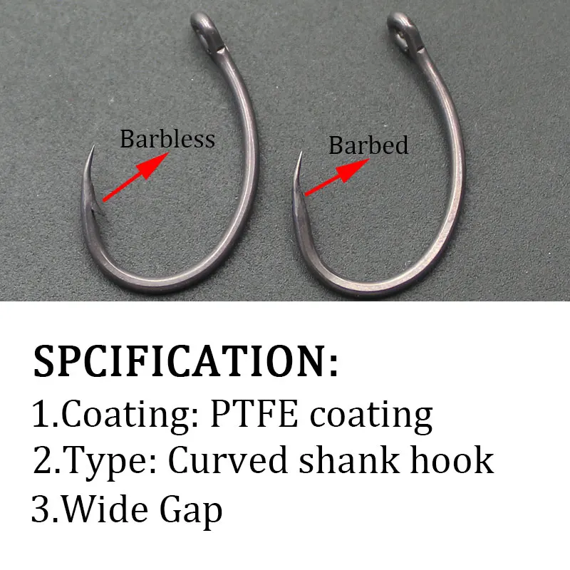 50PCS PTFE Coating High Carbon Stainless Steel Barbed Barbless hooks Carp Fishing Hooks Pack with Retail Original Box 2 4 6 8 - AliExpress 18 50PCS PTFE Coating High Carbon Stainless Steel Barbed Barbless hooks Carp Fishing Hooks Pack with Retail Original Box 2 4 6 8 - AliExpress 18