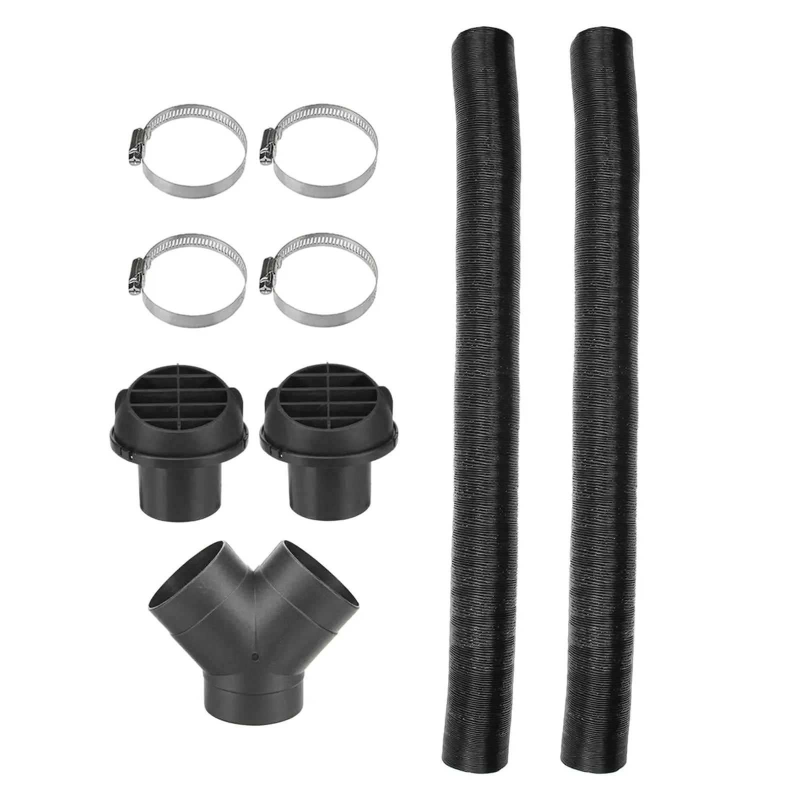 75mm Heater Pipe Duct + Warm Air Outlet For Webasto for Eberspacher For  Heater Vent Hose Clips Set