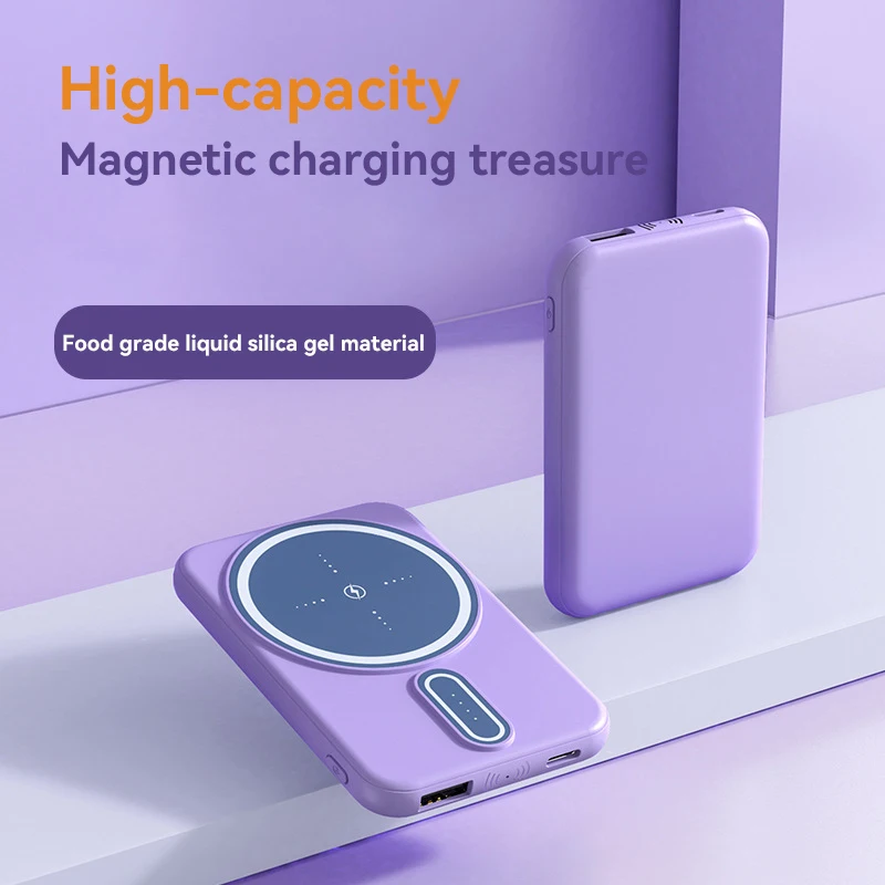 Power Bank Lenovo 50000mAh Wireless Magnetic Super Fast Charging Portable Battery Charger For iPhone Huawei Samsung