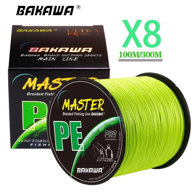 BAKAWA Braided Fishing Line 8X 8 Strands 100/300m All for Multifilament PE  Wire MaxDrag 90 LB Saltwater Sea Pesca 7 Color - AliExpress