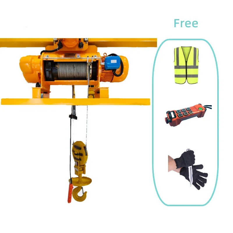 3 Phase Motor Wire Rope 16 Ton 20 Ton Electric Hoist For Single Girder Beam Crane