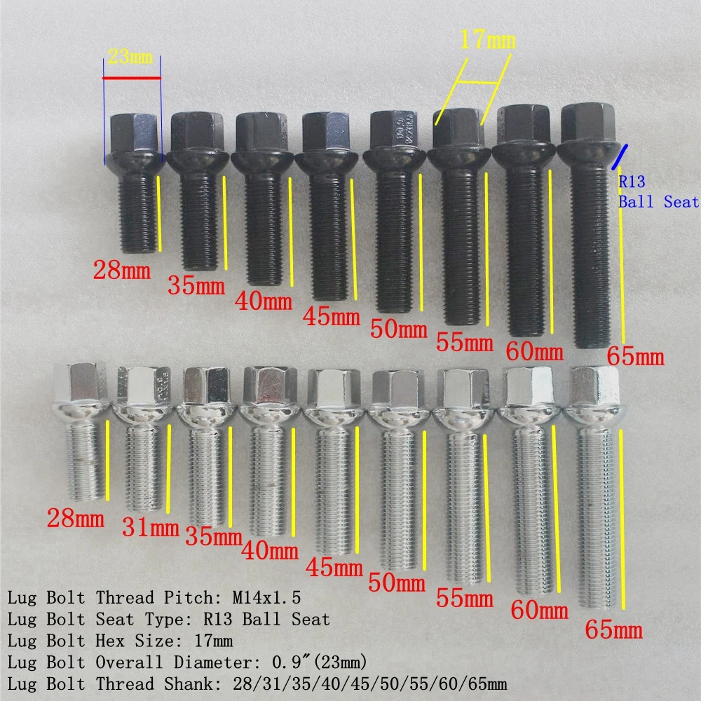 écrous Roue Mag Lot De 16 écrous Roue M12x1.5 SW21 Carbonado - Noir ...