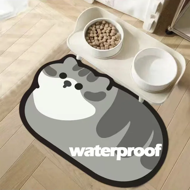 Pet Feeding Mat Waterproof Placemat for Dog & Cat Food & Water Bowls Quick-Dry Rubber Backing Pet Feeding Mat Waterproof Placemat for Dog & Cat Food & Water Bowls Quick-Dry Rubber Backing