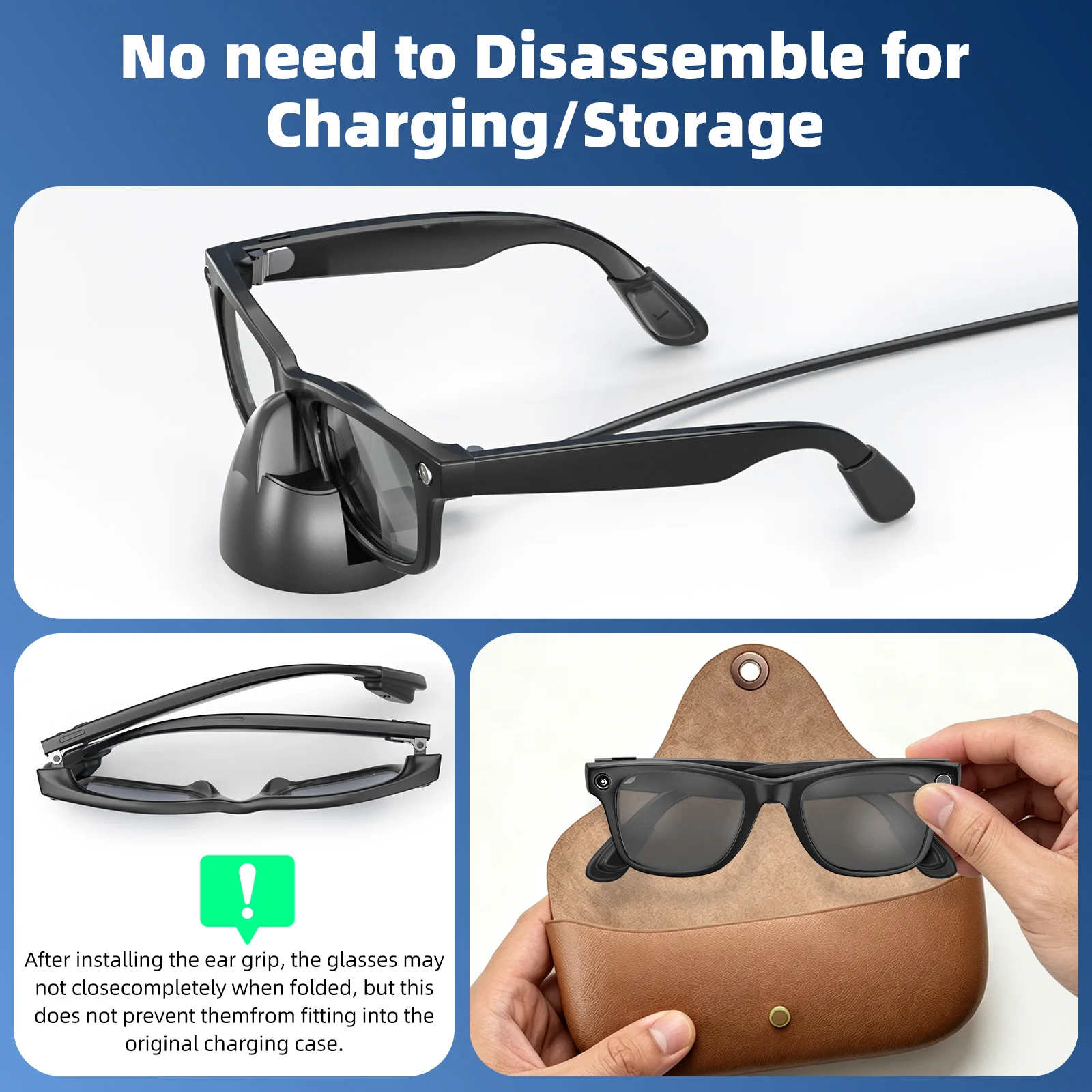 Silicone Anti-Slip Eyeglass Ear Hooks - Secure Sports Temple Grips (3 Sets)
