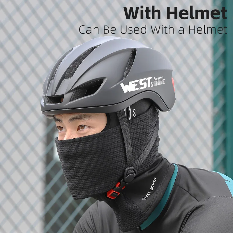 WEST BIKING Warm Cycling Headgear Winter Windproof Full Face Mask High Elastic Breathable Balaclava Hat Men Women Cycling Cap 6