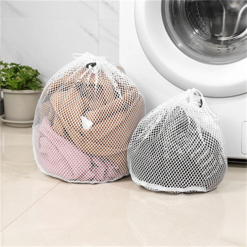 4 Pièces Sac à Linge, Filet à Linge pour Machine a Laver avec Cordon de  Serrage Filet de Lavage & Sacs de Lavage, Sacs à