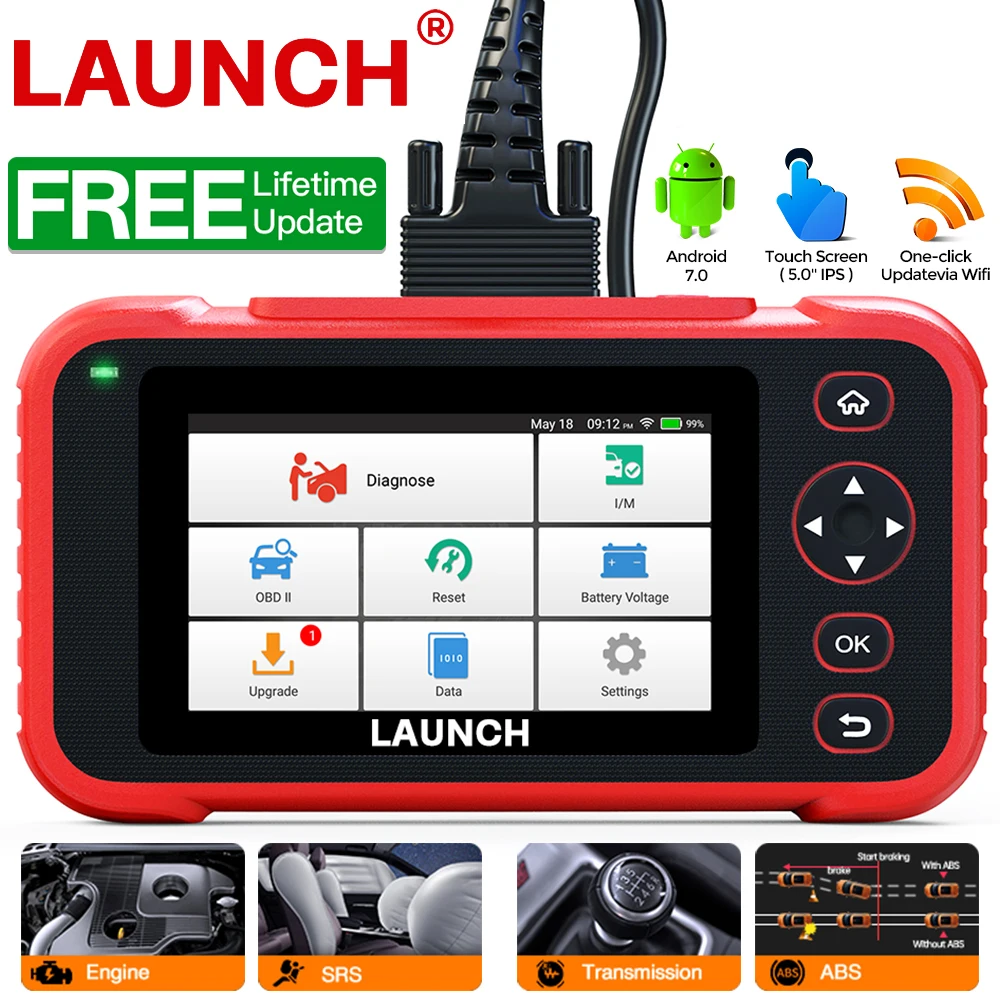 

LAUNCH X431 CRP123i OBD2 Diagnostic Tools Automotive Oil SAS Throttle Reset ABS SRS Airbag Engine AT Code Reader OBD 2 Scanner