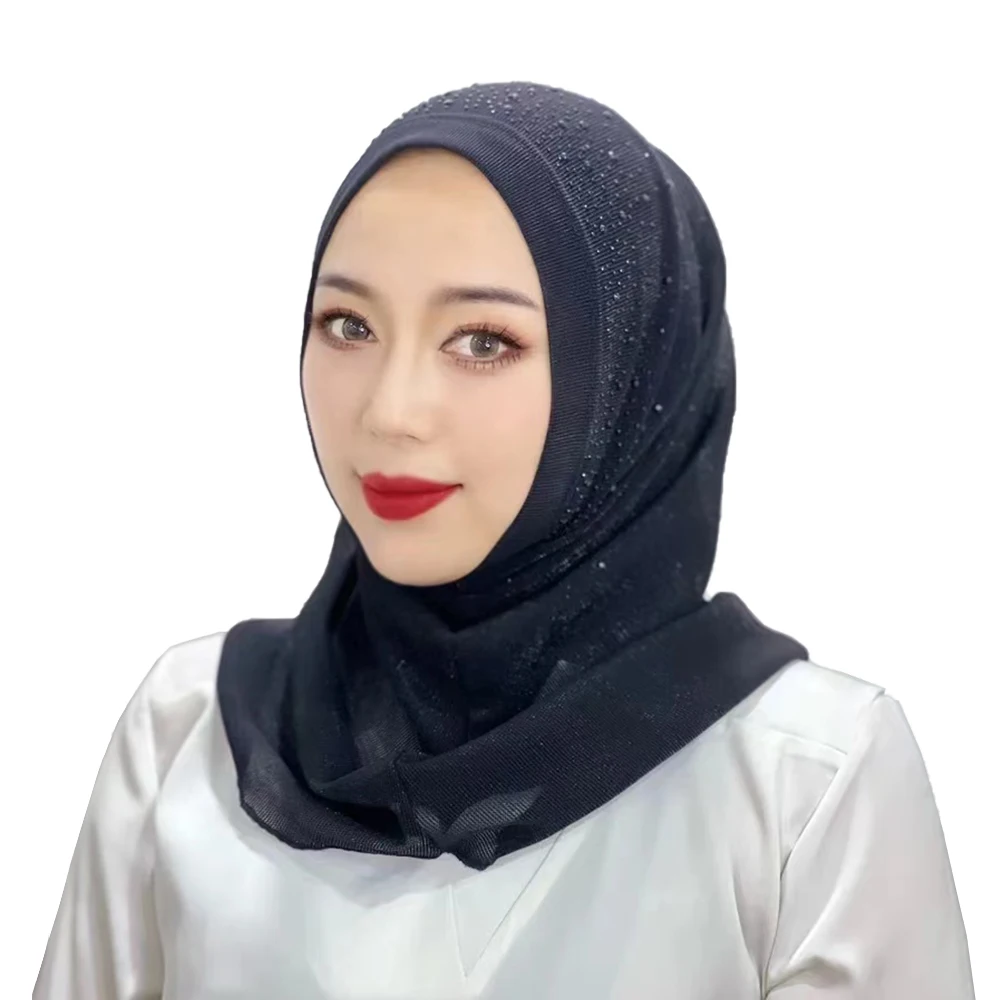 

Ramadan Pray Hats New Plain Casual Full Cover Musulman Muslim Instant Hijab islamic scarf Arab Headscarf Femme Head Wraps