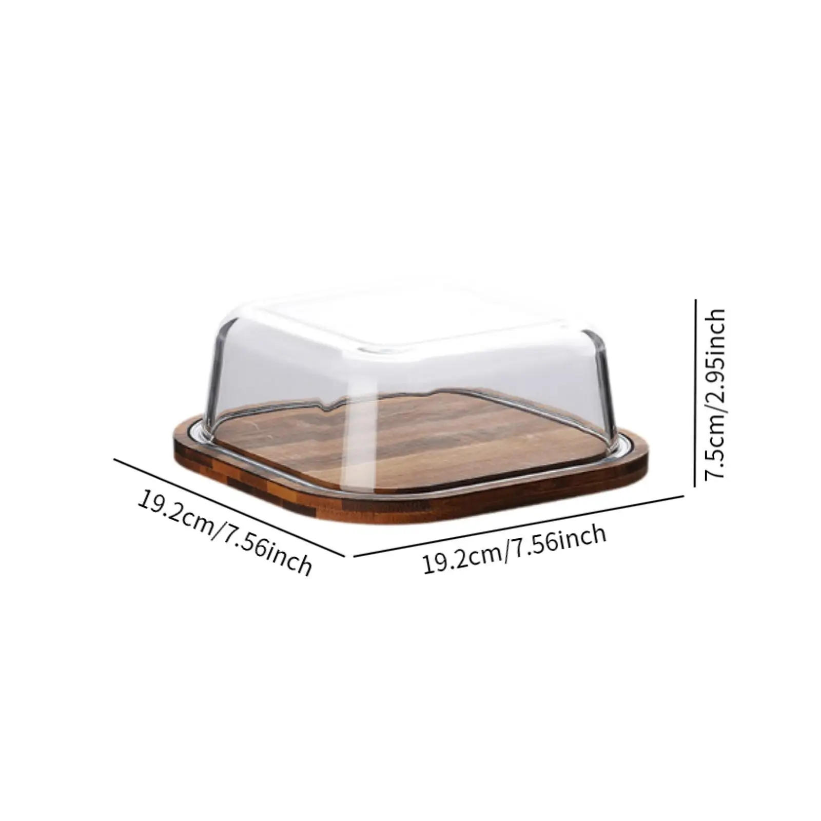 Glass Cover Butter Dish Multifunctional Snacks Tray Dustproof Butter Keeper