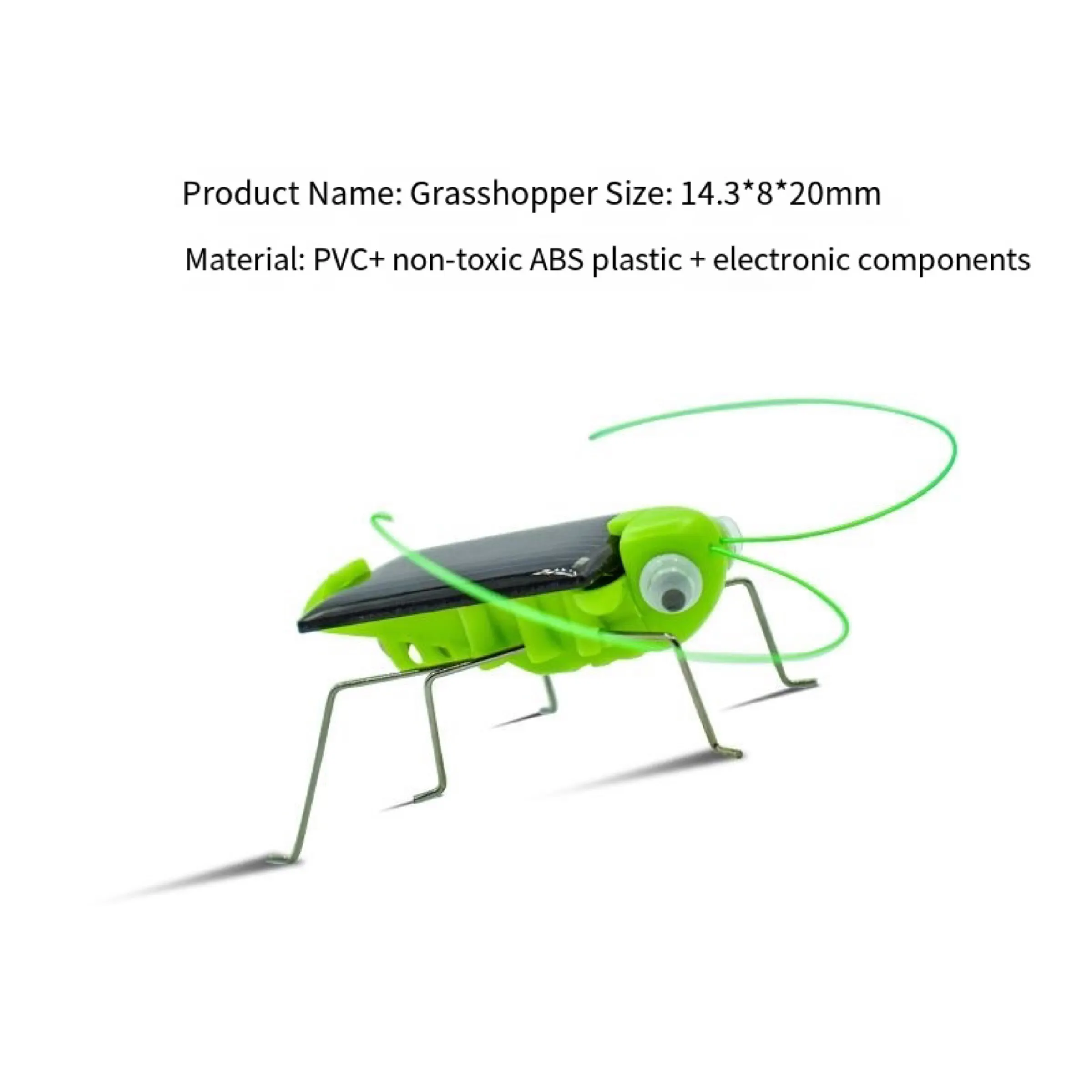 Solar Grasshopper Toy Puzzle Children Selected Gift Simulation Insect Gift Boys And Girls Science Education Funny Moving Toy Kid - Image 5