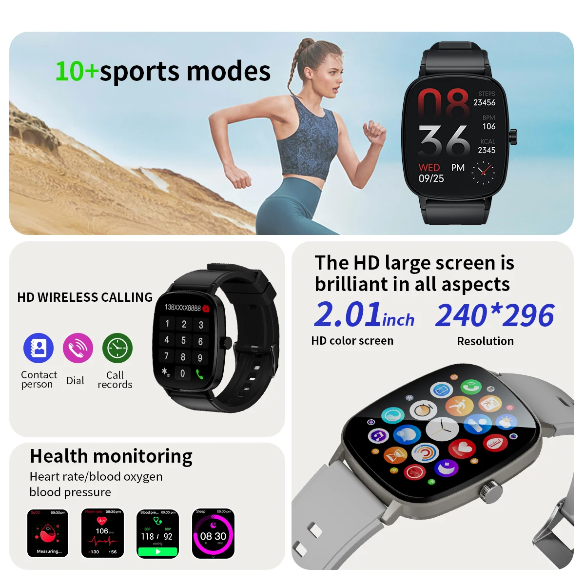 Aiweile AW63 ����Ʈ ��ġ �� ��Ʈ�Ͻ� Ʈ��Ŀ ����� ������ �������� ��ȭ Siri ���̾� �ѱ��� ���긮�� ���� ��ġ ���̾� LT10