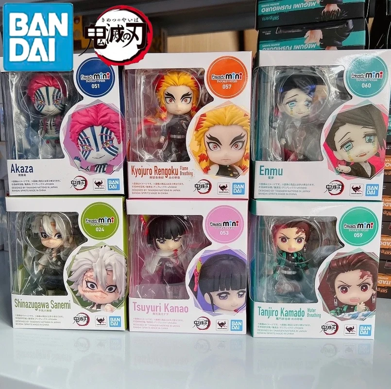 Bandai Original Demon Slayer Anime Figuards Mini Kamado Nezuko Urokodaki Sakonji Action Figure Modello Da Collezione Giocattoli Regalo