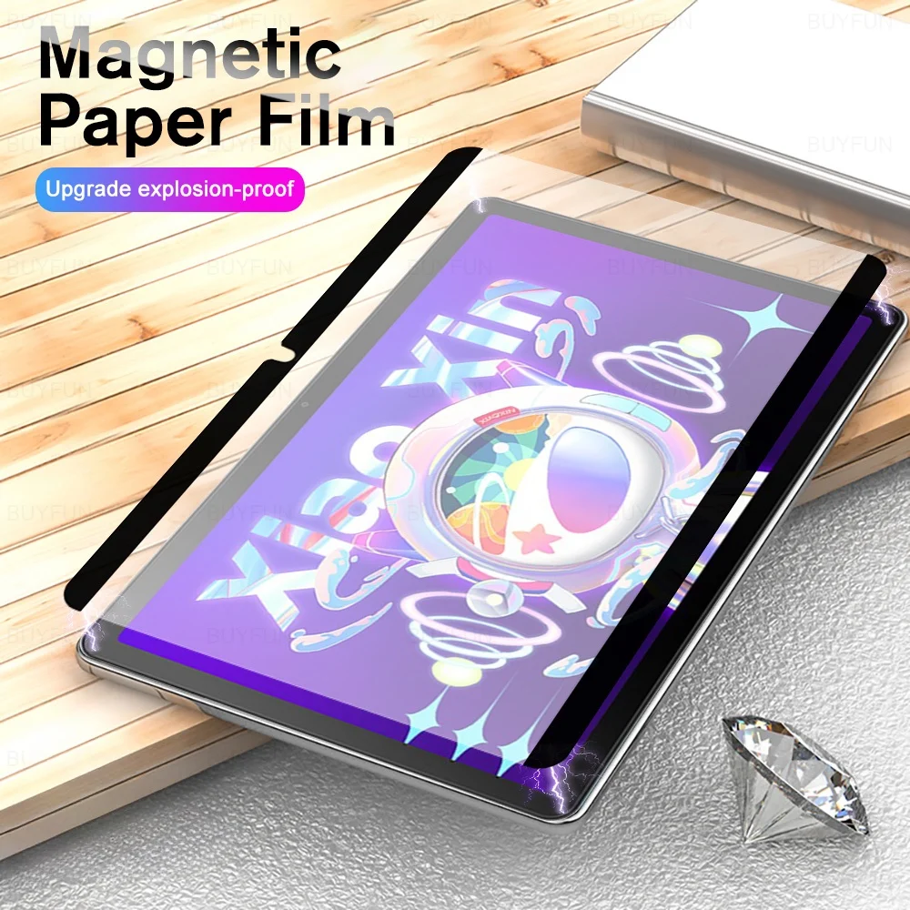Per Lenovo Xiaoxin Pad Pro 12.7 Tab P12 Pellicola Di Carta Magnetica A Copertura Totale Per Xiaoxin Pad 10.6 11 Pro 11.5 12.6 Opaca Rimovibile