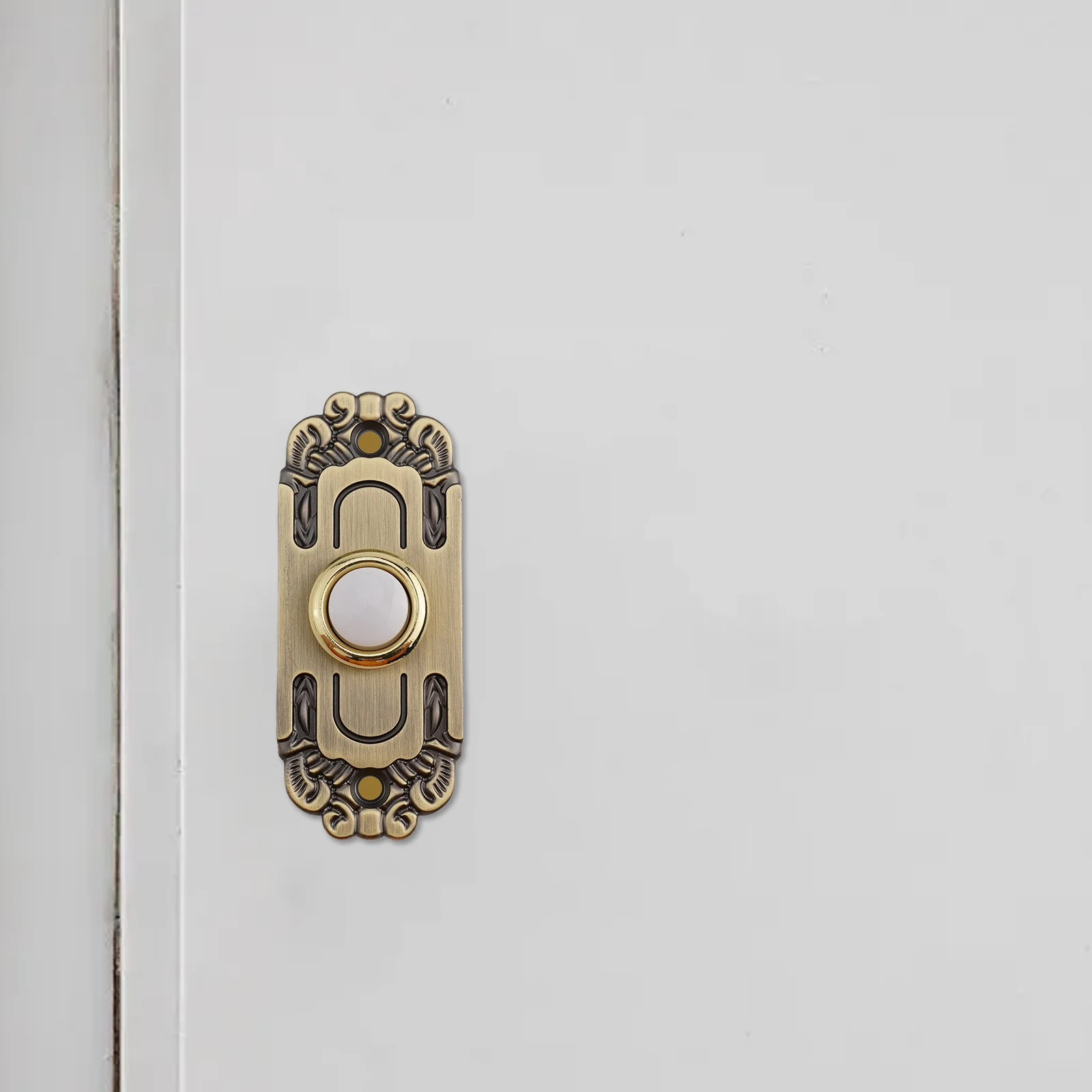 Door Bell Button Heavy Duty Doorbell For Home Entrance Weather-resistant Antique Brass Bronze Easy Installation
