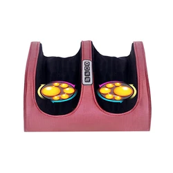 Enhanced Electric Shiatsu Foot & Calf Massager with Heat Therapy - US Plug (Red)