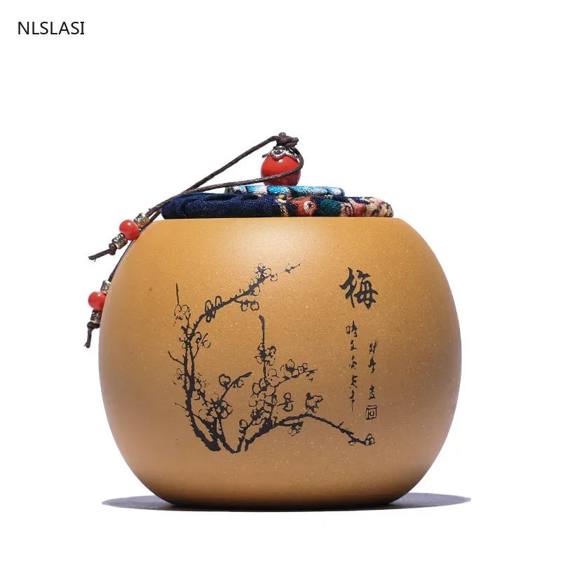 Large capacity Purple Clay Tea Caddy Portable Sealed Jar travel tea jar Storage Spice Organizer Tea Boxes Candy storage tank tea tin box tea canister