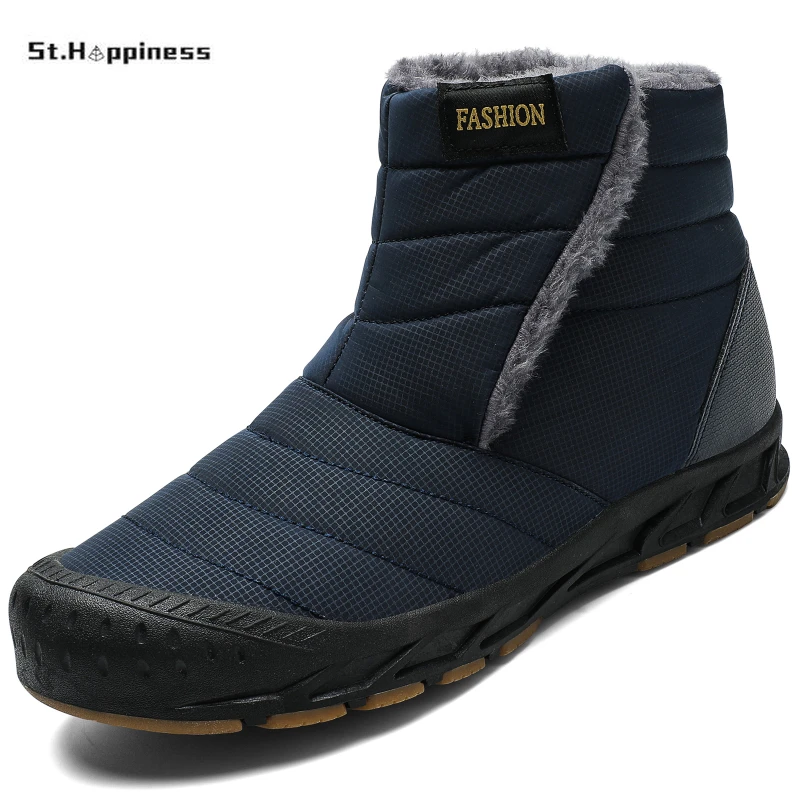 

Men Snow BareFoot Casual Shoes New Winter Booties Outdoor Work Shoes Ladies Warm Fur Men Ankle Shoes Male Snow Boots Big Size