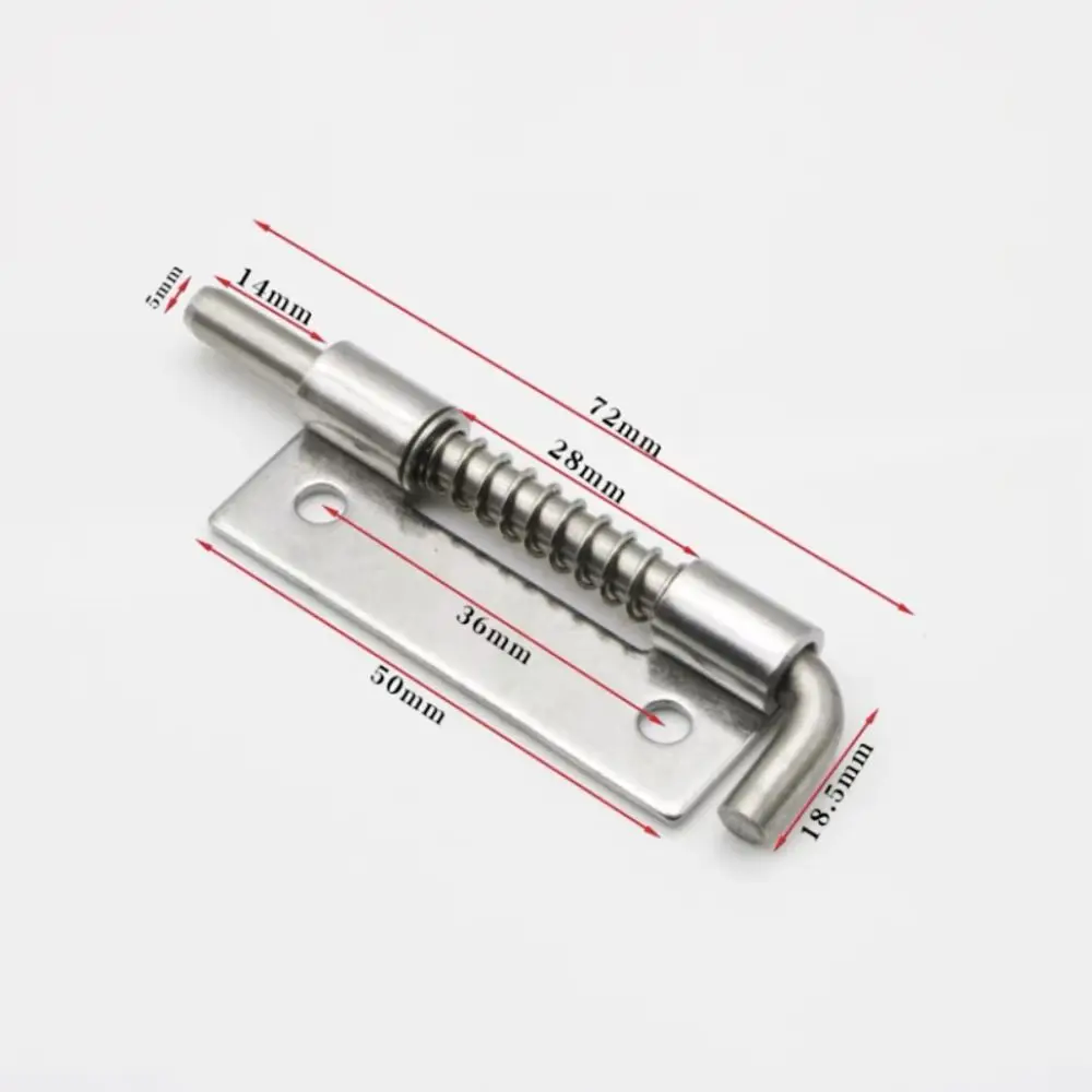Description Picture 5 of itemSpring Barrel Loaded Door Bolt Long Silver Home Gate Door Latch Sliding Lock Barrel Bolt Latch Hasp