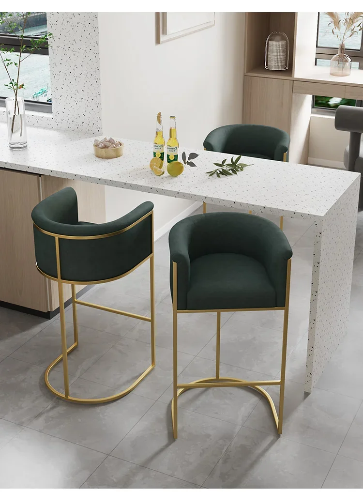 Nordic Design Home Bar Chair Ergonomic Bar Chairs Accent Desk Luxury Bar Chairs High Counter Stool Cadeira Alta Salon Furniture