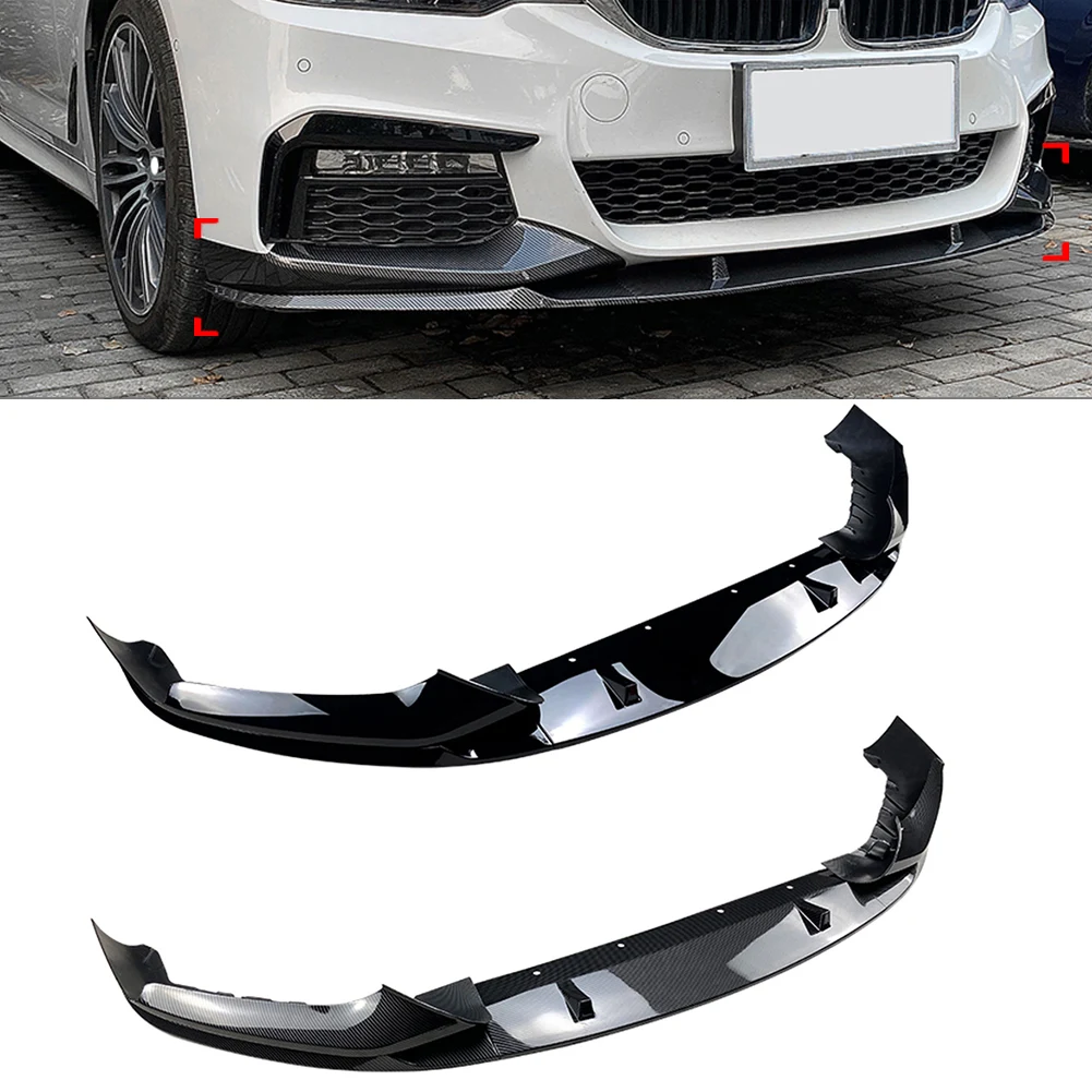 

5Pcs Car Front Bumper Lip Side Splitter Trim Spoiler Body Kit For BMW 5Series G30 G31 G38 520i 525i 530i 540i M Sport 2017-2020