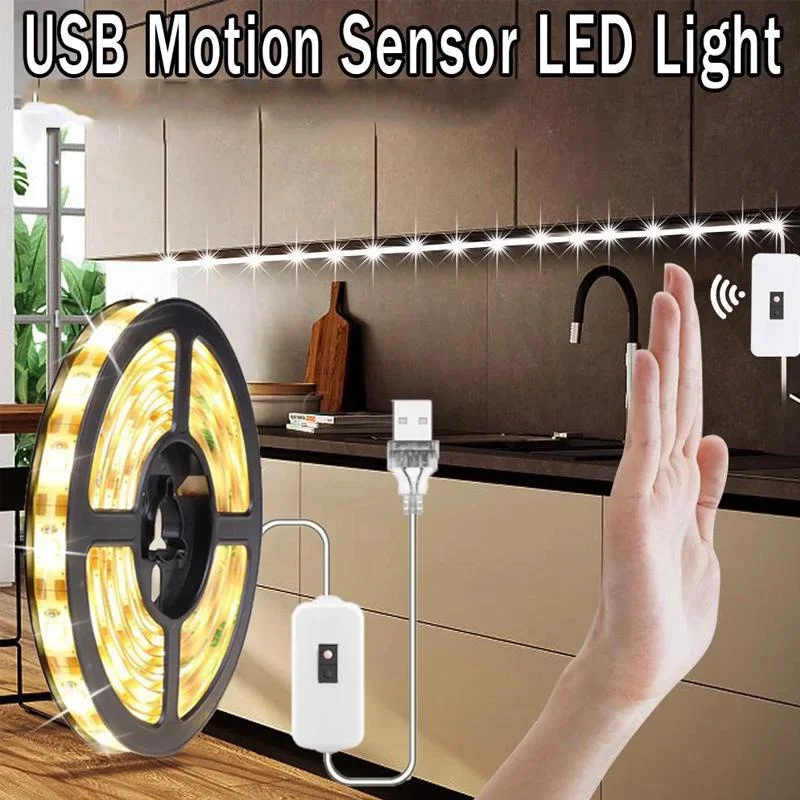 DC 5V Lamp USB Motion LED Backlight LED TV Kitchen LED Strip Hand Sweep Waving ON OFF Sensor Light diode lights Waterproof