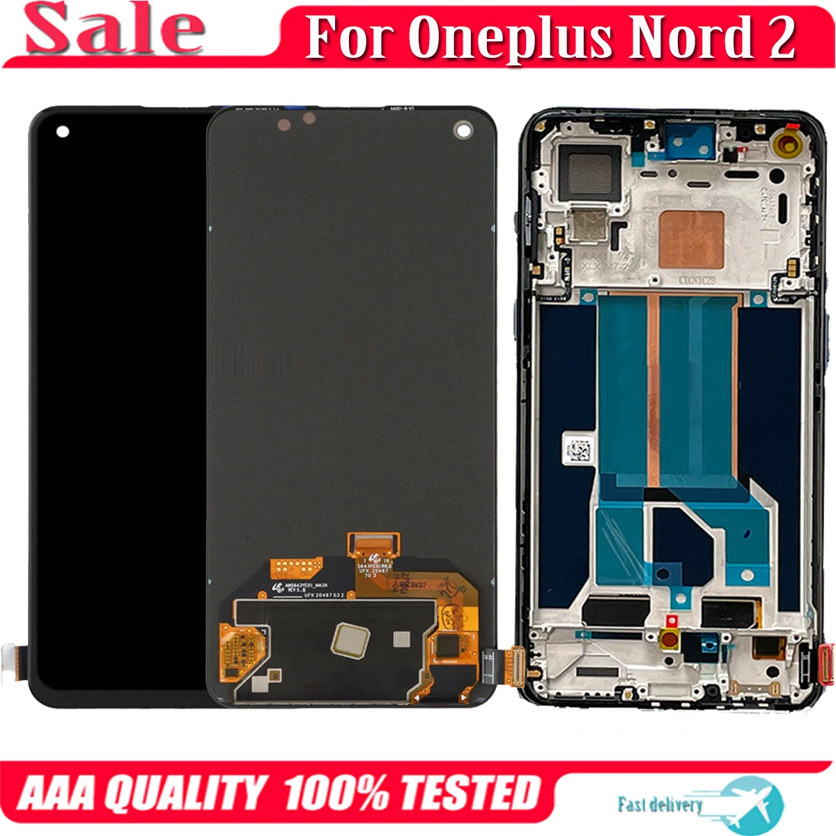 Oneplus Nord 2 display at Rs 7800/piece