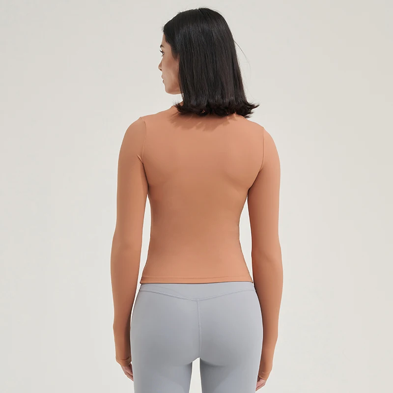 SOISOU Nylon Gym Top Yoga Shirt Fitness Sport Women Clothing Elastic Breathable Pilates Long Sleeve Tops 5 Colors 4 Size Best Sellers In Sports & Entertainment