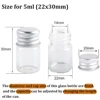 5PCS Mini Glass Bottles with Screw Caps  Aluminum Top Metal Lids 5-30ML Small Glass Sample Bottle Essential Oils Home Storage 2