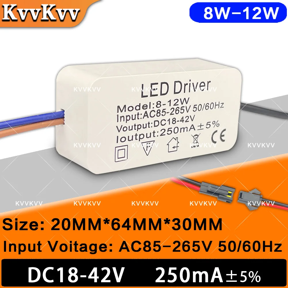 LED AC85-265V Lighting Transformer 3W 5W 7W 12W 18W 24W Constant 12V Drive Power Supply For DIY LED Home Panel Downlight Bulb