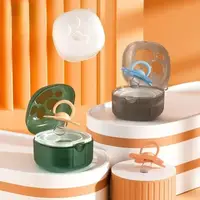 D7YD Kitten Paw Dummy Box Baby Dummy Holder Pacifier Holder Soother Box Dummy Container Pacifier Nipple Holder for Travel
