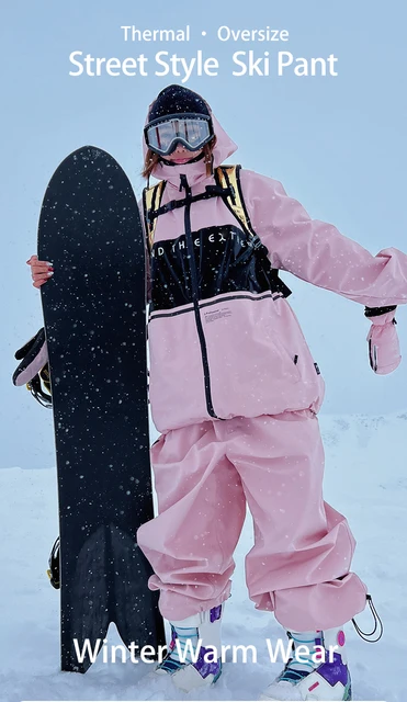 LDSKI Ski Pants Snowboard Wear Clothes Women Men Elasticated Leg Loose  Oversize Winter Warm Waterproof Windproof Powder Skirt - AliExpress