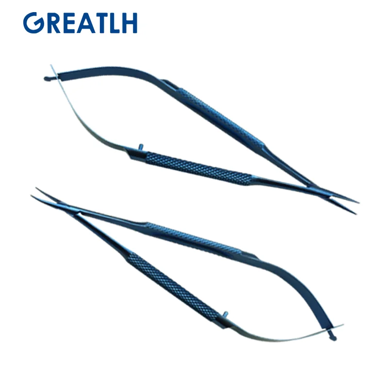 Titanium Alloy Dental Castroviejo Needle Holders Dental Materials Ophthalmic Surgical Instruments Straight Curved