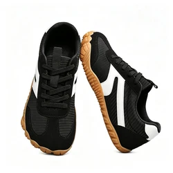 Unisex Minimalist Barefoot Shoes with Zero Drop & Wide Toe Box | Flexible Casual Sneakers - 45 (Black White)