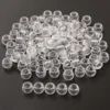 50Pcs 100Pcs Transparent 4mm Big Hole Dreadlock Beads for Jumbo Braids Dreadlock Resin Clear For Hair Accessories Styling Tool 3