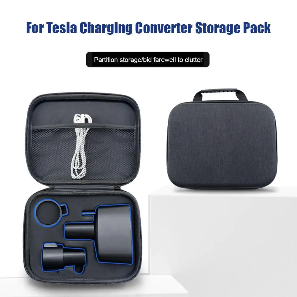 For Tesla CCS1 J1772 Charger Adapter Storage Bag Protable Travel Carrying Case For Electric Car Charging Accessories Waterproof