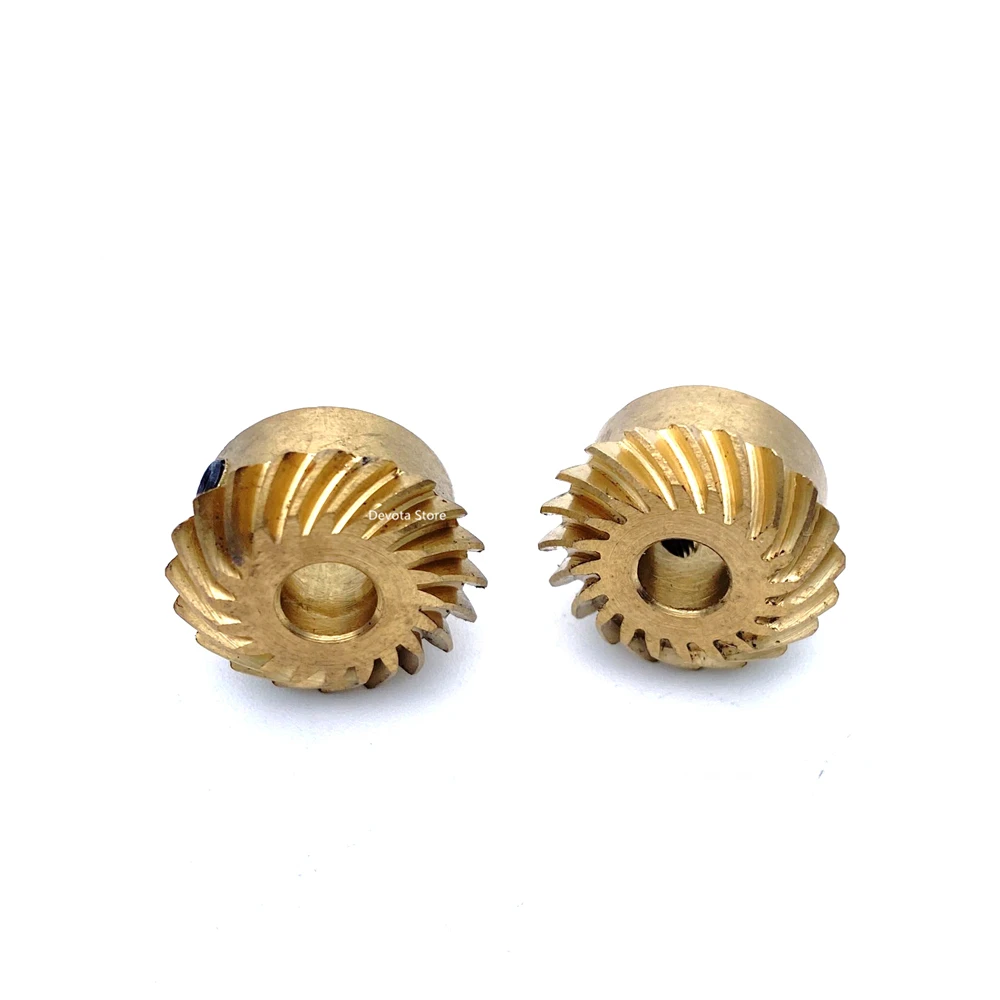 Spiral Bevel Gear 90 Degree Engagement Metal Bevel Gear Stainless Steel/Copper 0.8M 20T 5/6MM