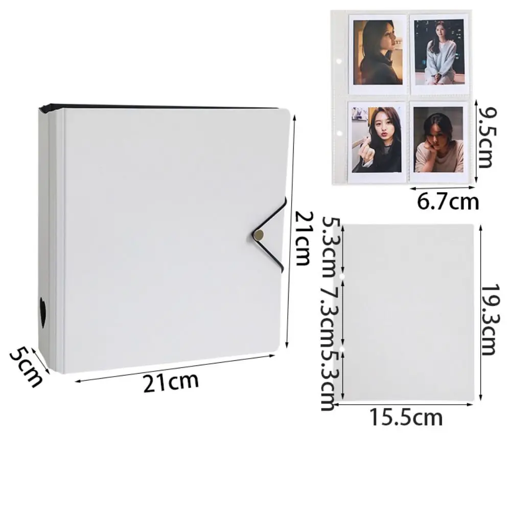 A5 Photocard Collecting Four-box Grid with Baffle Plate Photocard Binder Kawaii Candy Color Binder Photo Cards