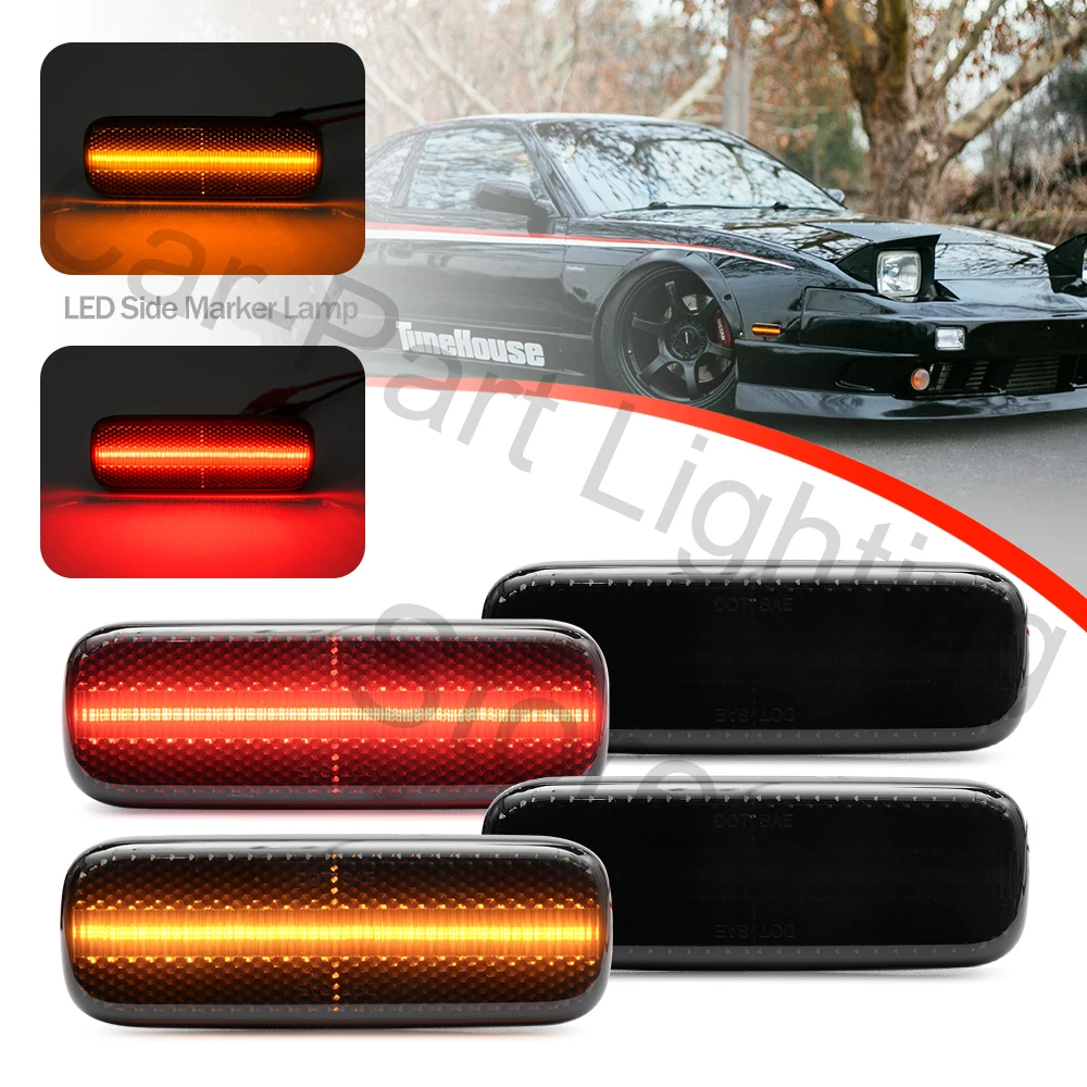 CHUSYYRAY 2X 1157 LED Switchback Turn Signal Lights For Chevy C1500 1993-1999 – Amber/White, Front/Rear