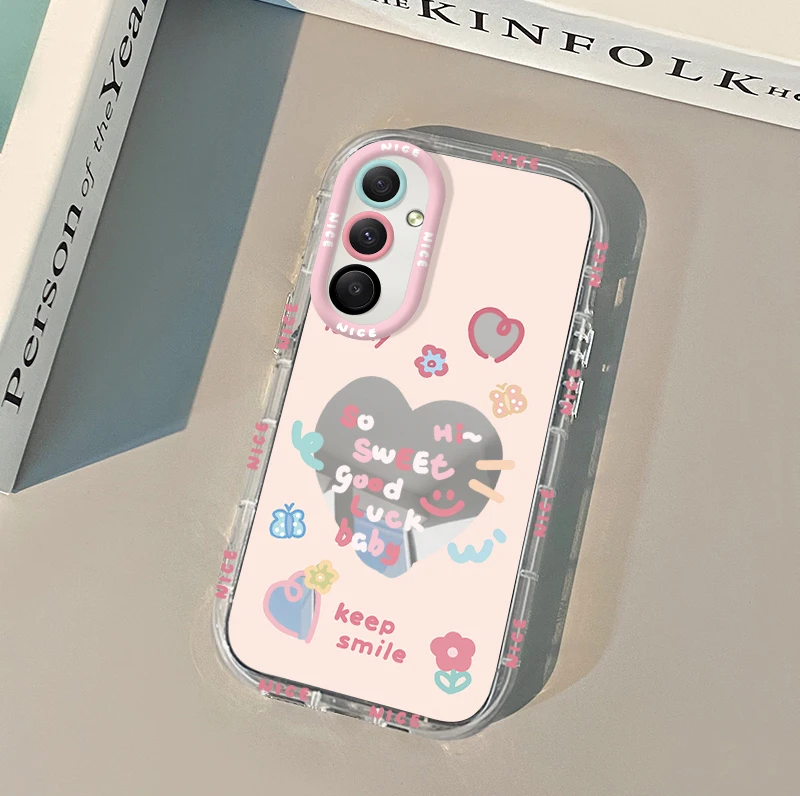 Elegant Romantic Flowers Love Heart Mirror Case Cover