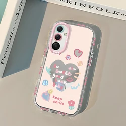 Elegant Romantic Flowers Love Heart Mirror Case Cover - Samsung A36 5G (Case)