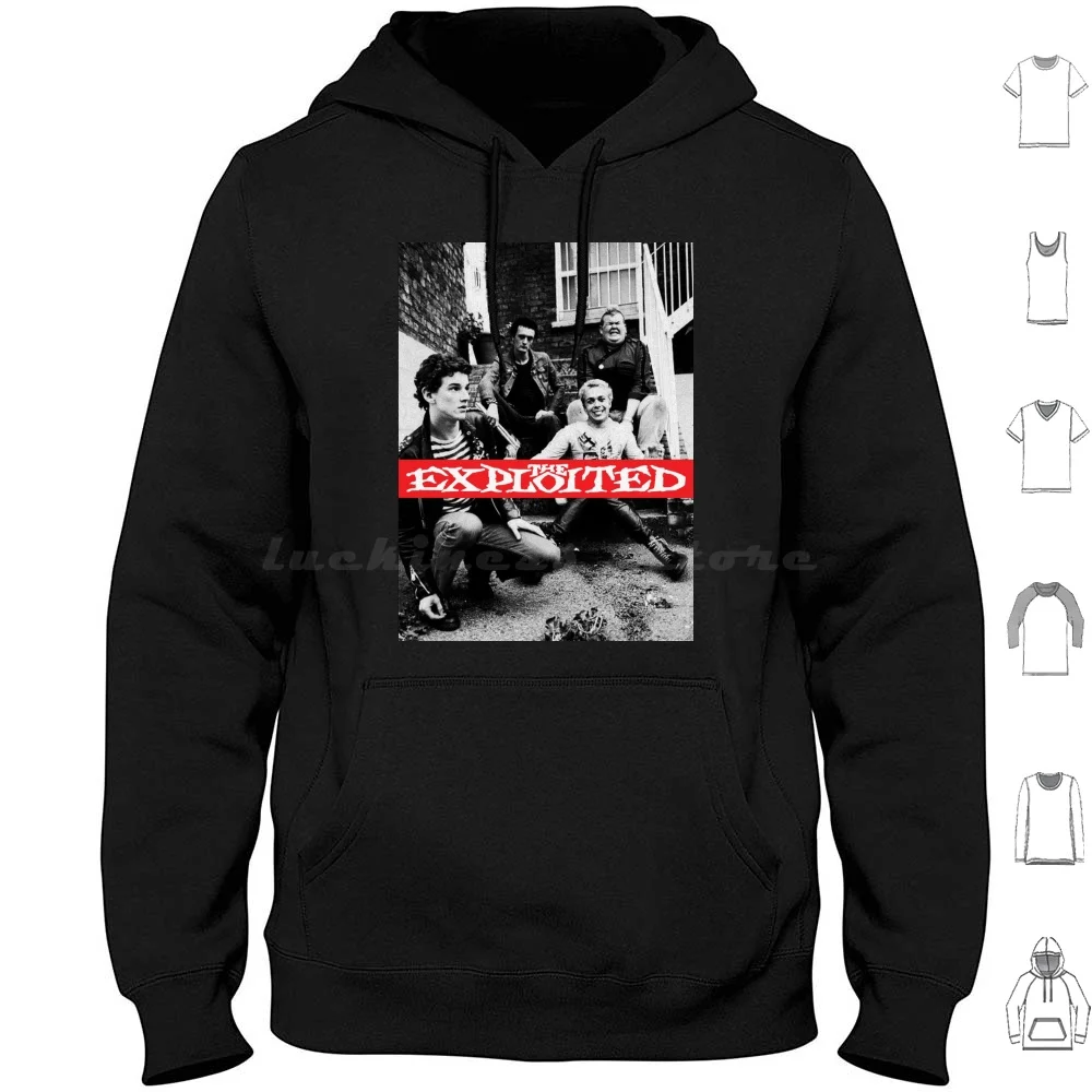 The Ex Of Four Felpa Con Cappuccio In Cotone A Maniche Lunghe The Extroded The Extroded Album The Extruded Punk The Extruded Music The