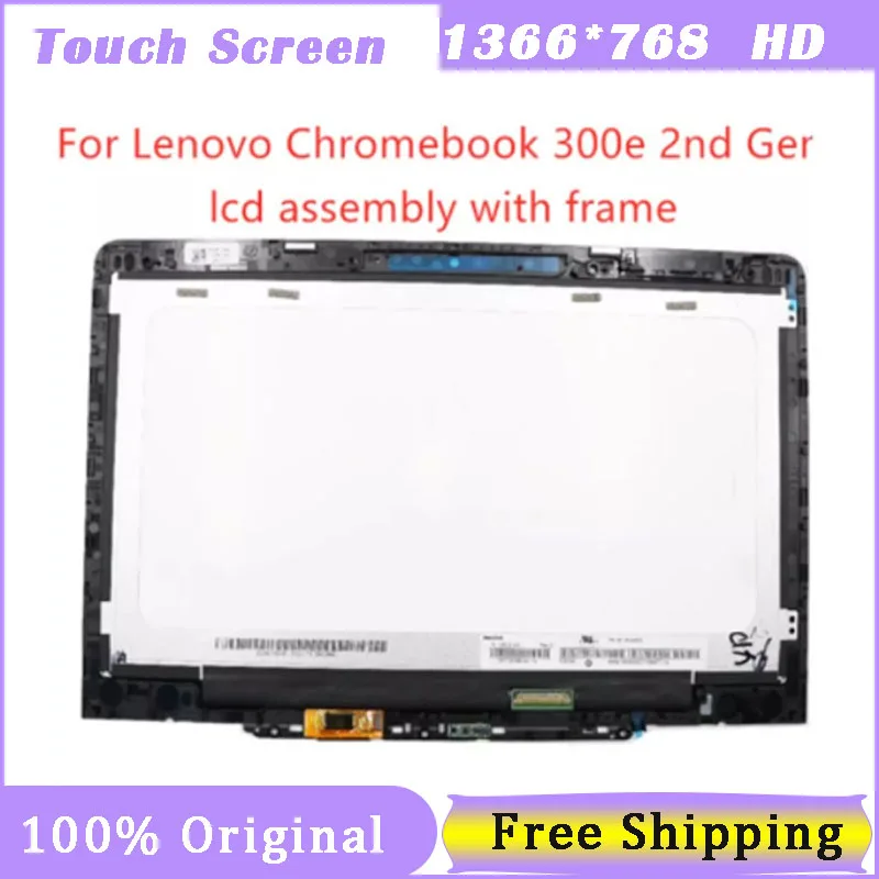Laptop Tela de Toque do Portátil para Lenovo 300e Chromebook 2nd Gen 81mb 81qc 82ce Display Led Mais Quadro Mais Conjuntos Placa Módulo Lcd 11.6